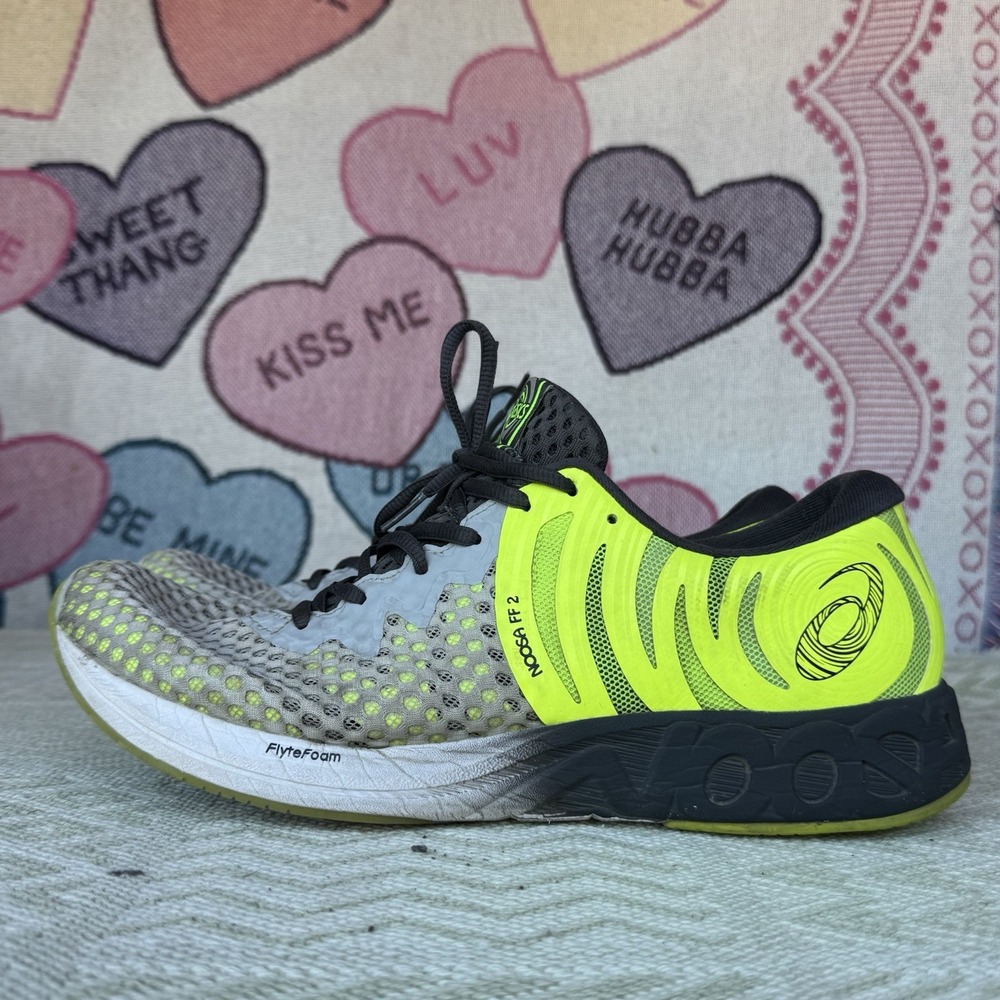 Size 11.5 - Men's ASICS‎ Noosa FF 2 Glacier Grey Dark Grey Safety Yellow
